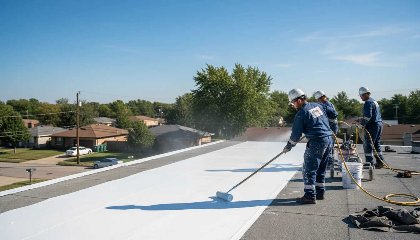 Commercial roof coating in Omaha, AR near me